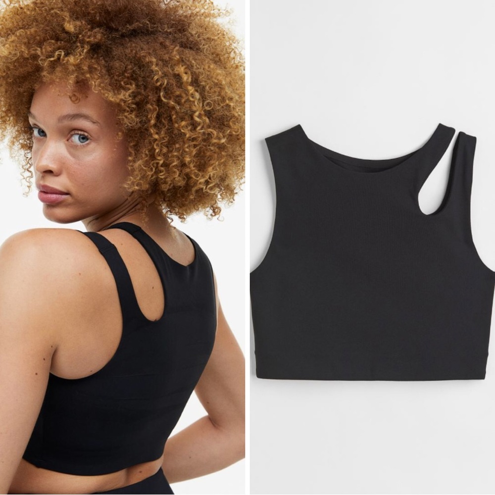 H&M light support sports bralette 🖤 crop sports tank 🖤 quick drying 🖤